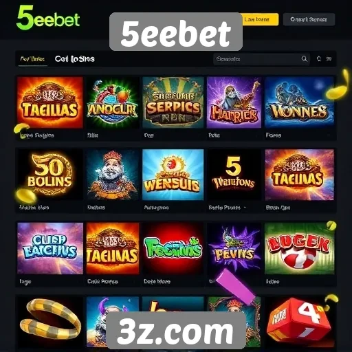 Opções de jogos disponíveis no 5eebet